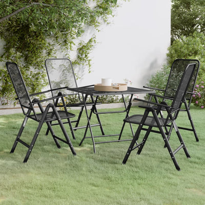 vidaXL 3 Piece Garden Dining Set Expanded Metal Mesh Anthracite