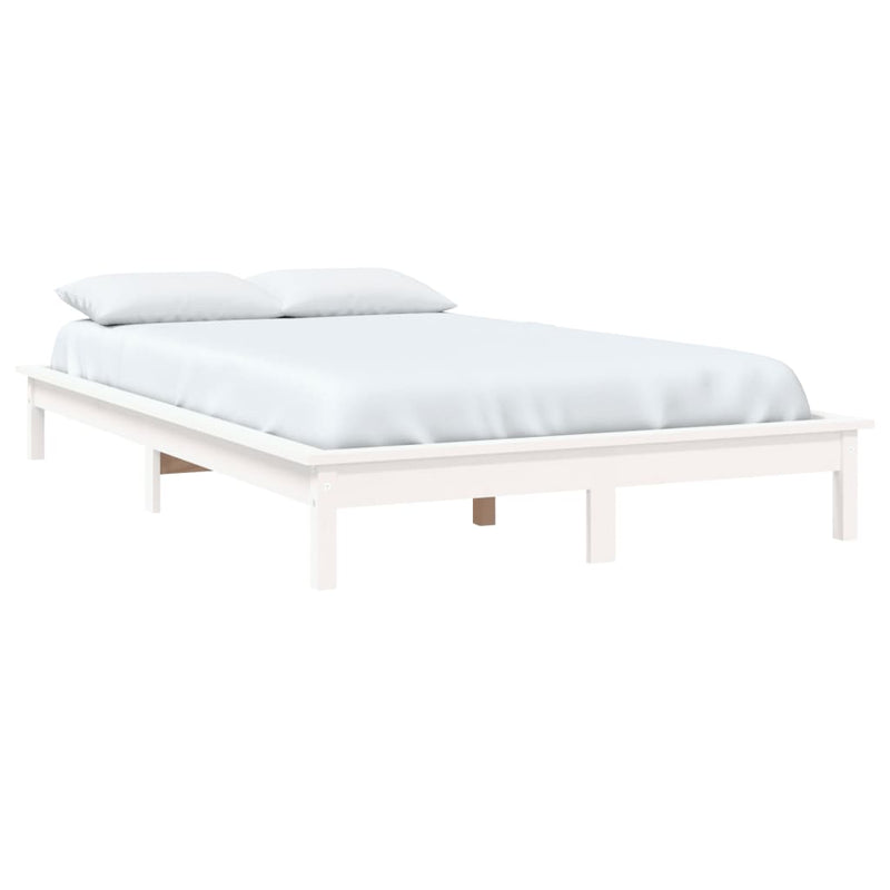 vidaXL Bed Frame without Mattress Black 150x200 cm Solid Wood Pine