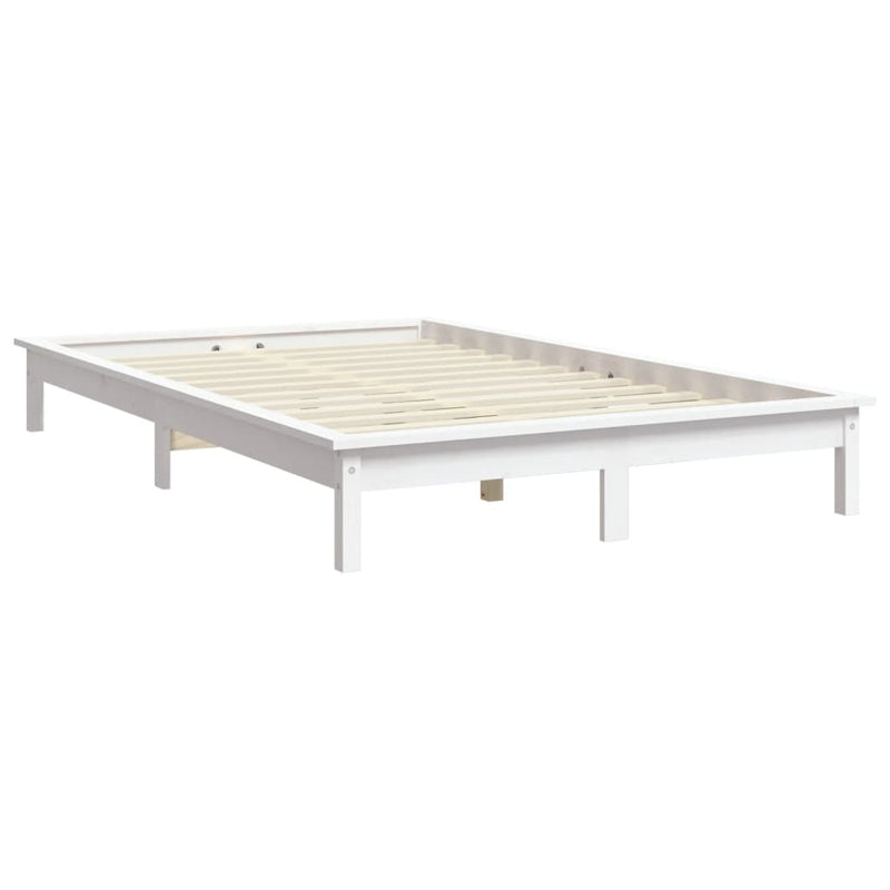 vidaXL Bed Frame without Mattress Black 150x200 cm Solid Wood Pine
