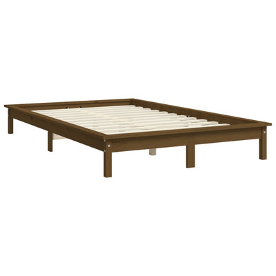 vidaXL Bed Frame without Mattress Black 150x200 cm Solid Wood Pine