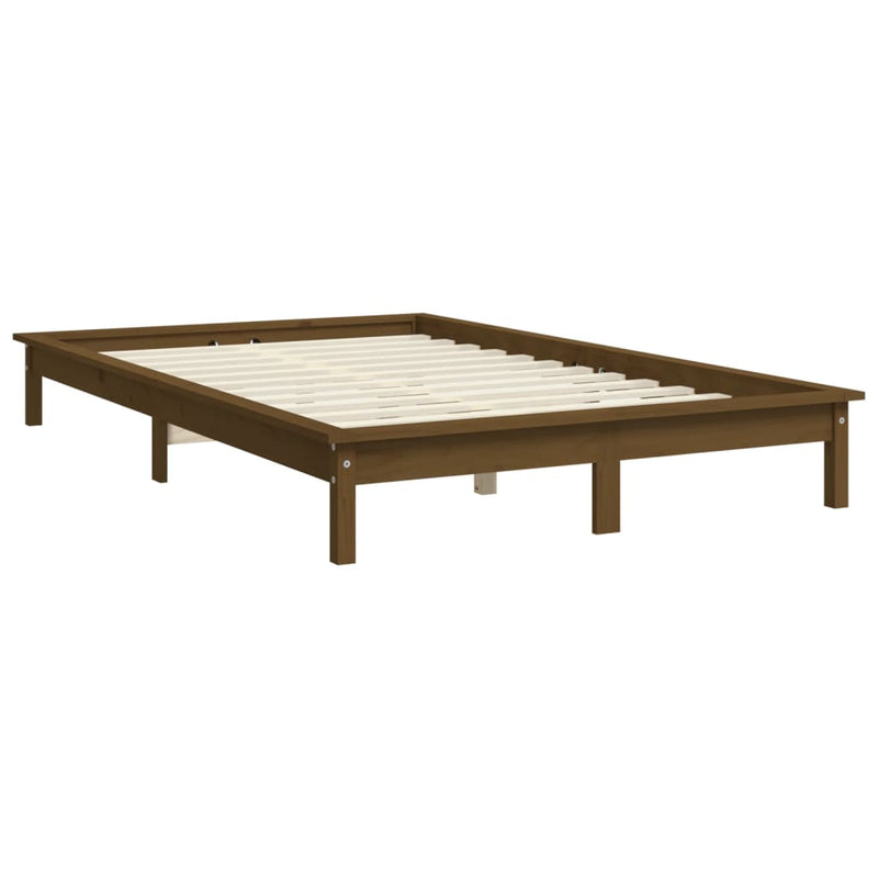 vidaXL Bed Frame without Mattress Black 150x200 cm Solid Wood Pine