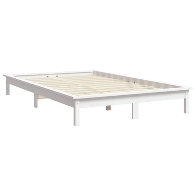 vidaXL Bed Frame without Mattress Black 135x190 cm Solid Wood