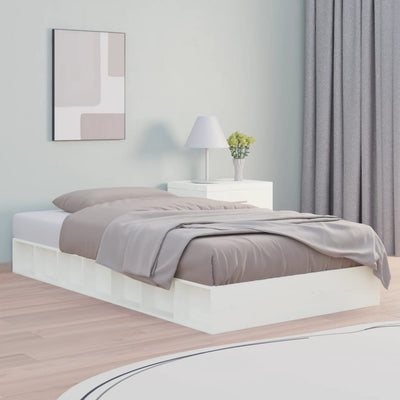 vidaXL Bed Frame without Mattress White 90x190 cm Solid Wood