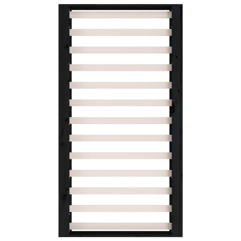 vidaXL Bed Frame without Mattress Black 135x190 cm Solid Wood