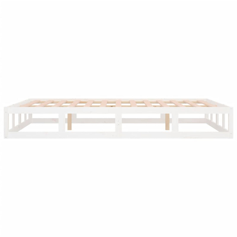 vidaXL Bed Frame without Mattress White 137x187 cm Double Solid Wood