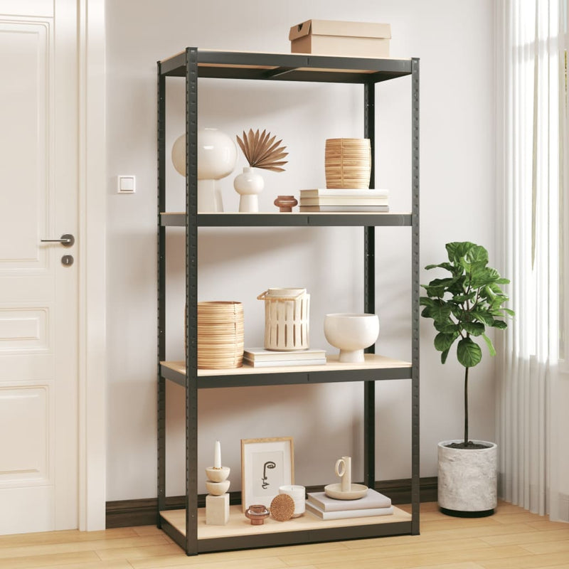 vidaXL 5-Layer Storage Shelf Anthracite Steel and Engineered Wood