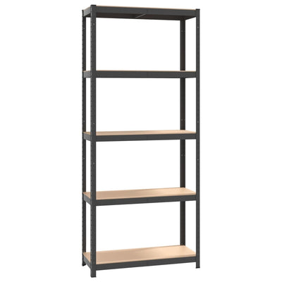 vidaXL 5-Layer Storage Shelf Anthracite Steel and Engineered Wood