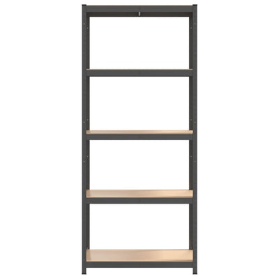 vidaXL 5-Layer Storage Shelf Anthracite Steel and Engineered Wood