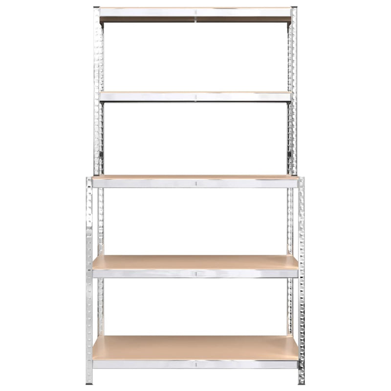 vidaXL 5-Layer Work Table with Shelves Anthracite Steel and Engineered Wood