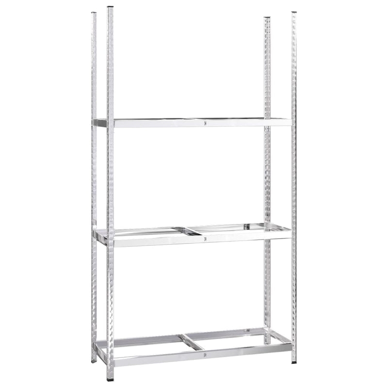 vidaXL 2-Layer Tire Rack Silver 110x40x110 cm Steel