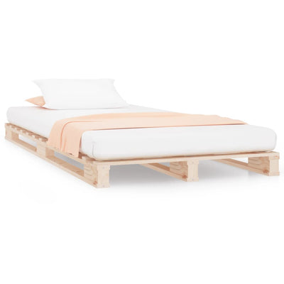 vidaXL Pallet Bed without Mattress White 100x200 cm Solid Wood