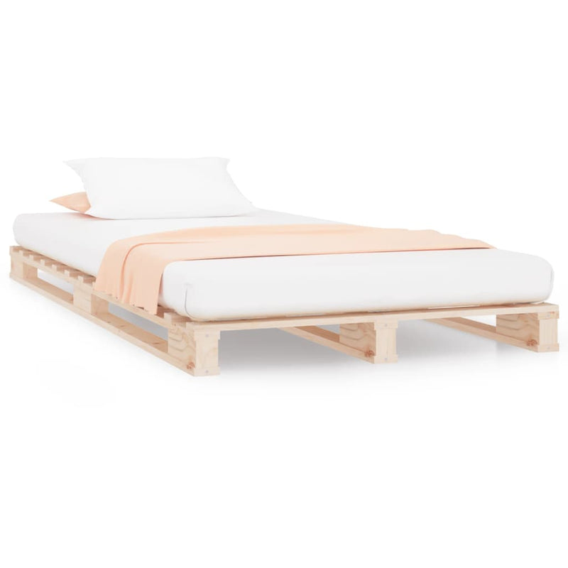 vidaXL Pallet Bed without Mattress White 100x200 cm Solid Wood