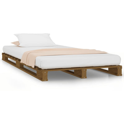 vidaXL Pallet Bed without Mattress White 100x200 cm Solid Wood