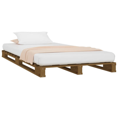 vidaXL Pallet Bed without Mattress White 100x200 cm Solid Wood