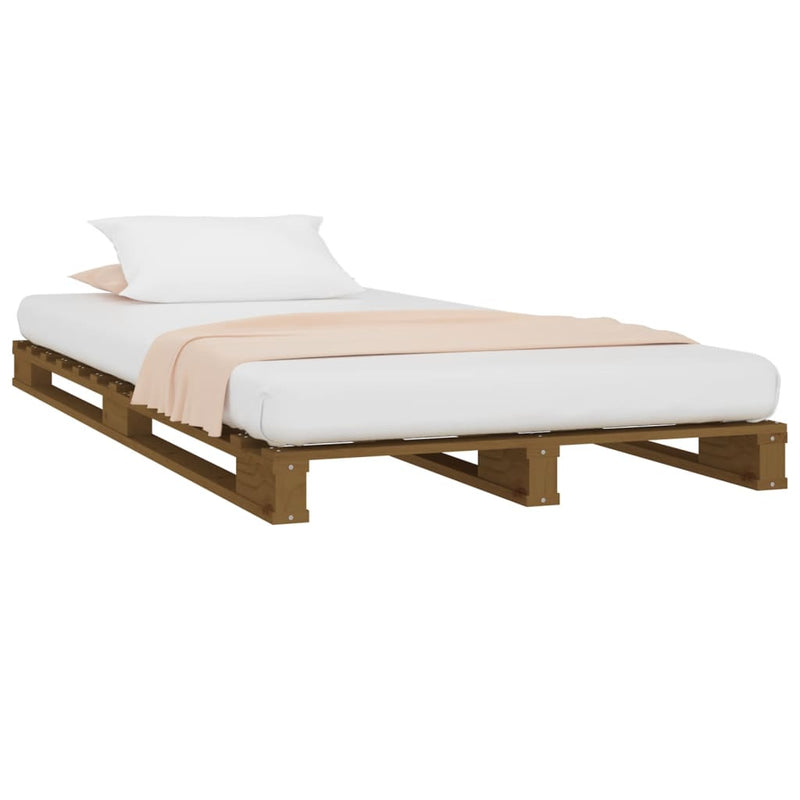 vidaXL Pallet Bed without Mattress White 100x200 cm Solid Wood