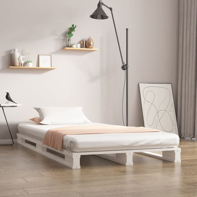 vidaXL Pallet Bed without Mattress Black 90x190 cm Solid Wood