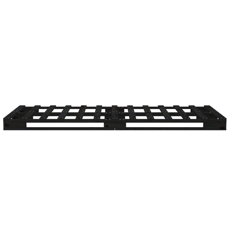 vidaXL Pallet Bed without Mattress Black 90x190 cm Solid Wood