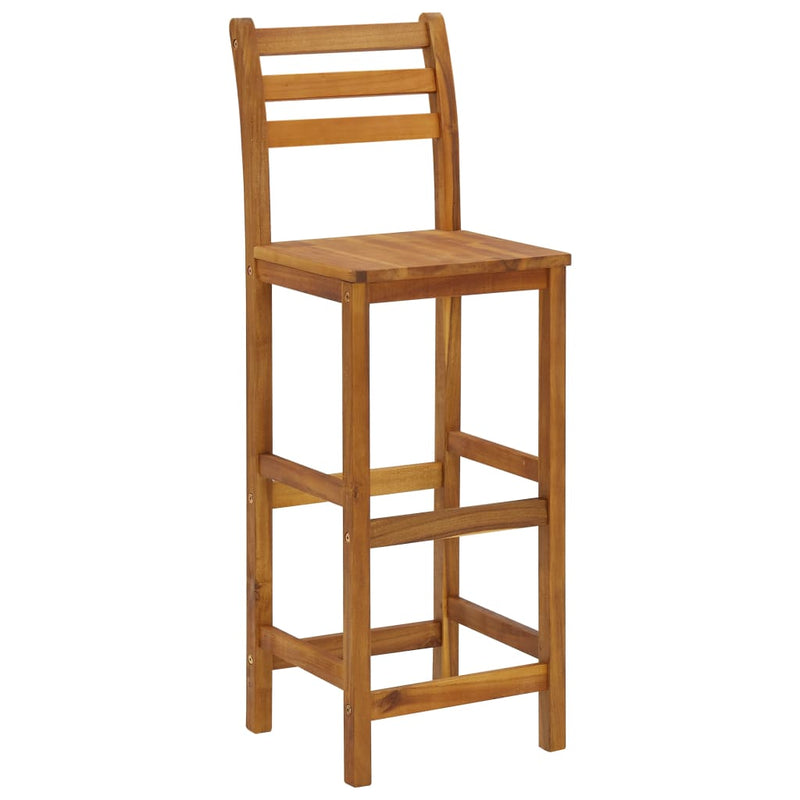 vidaXL Bar Stools 8 pcs Solid Wood Acacia