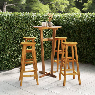 vidaXL 5 Piece Garden Bar Set Solid Wood Acacia