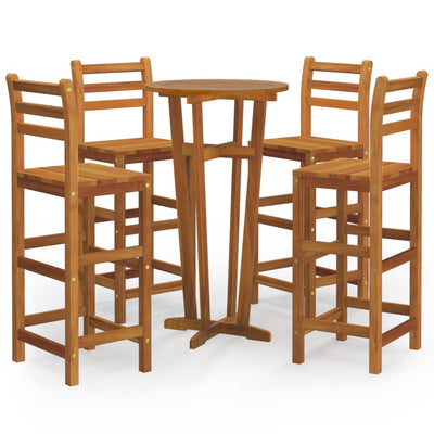 vidaXL 3 Piece Garden Bar Set Solid Wood Acacia