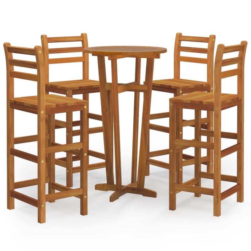 vidaXL 3 Piece Garden Bar Set Solid Wood Acacia