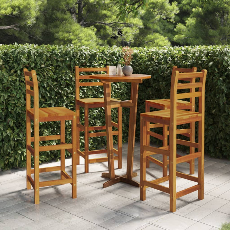 vidaXL 3 Piece Garden Bar Set Solid Wood Acacia
