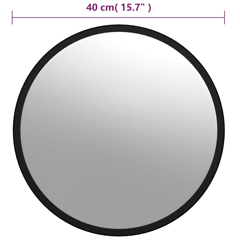 vidaXL Indoor Convex Traffic Mirror Black Ø40 cm Acrylic