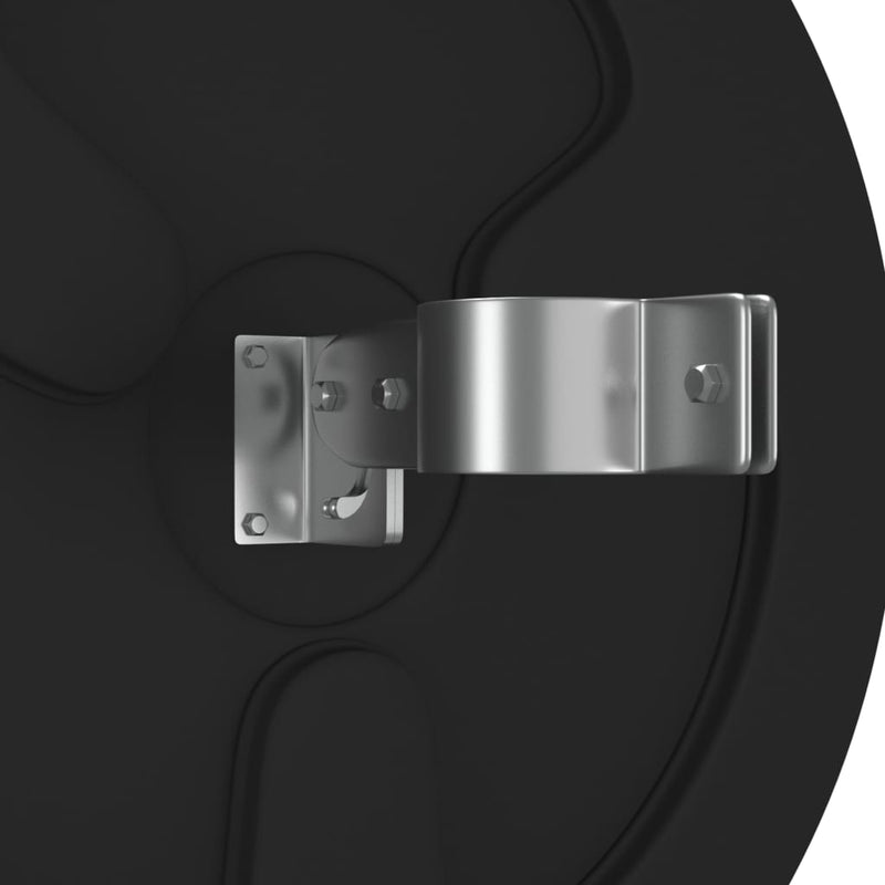 vidaXL Outdoor Convex Traffic Mirror Black Ø45 cm Polycarbonate