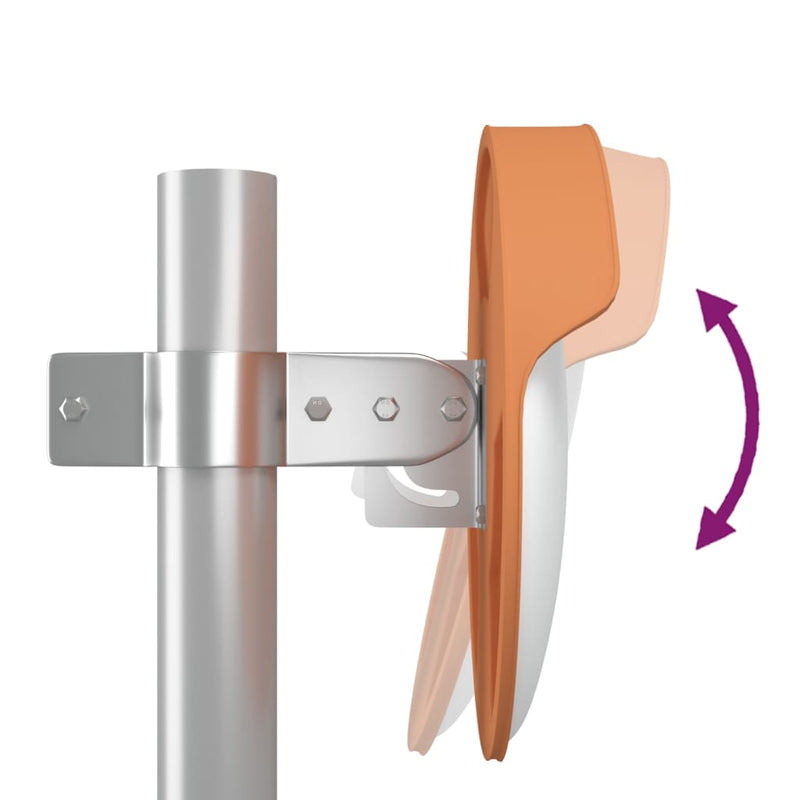 vidaXL Outdoor Convex Traffic Mirror Black Ø45 cm Polycarbonate