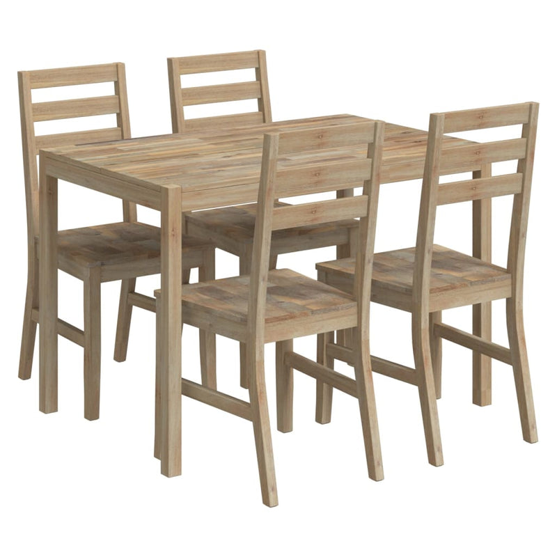 vidaXL 7 Piece Dining Set Solid Wood Acacia