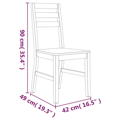 vidaXL 7 Piece Dining Set Solid Wood Acacia