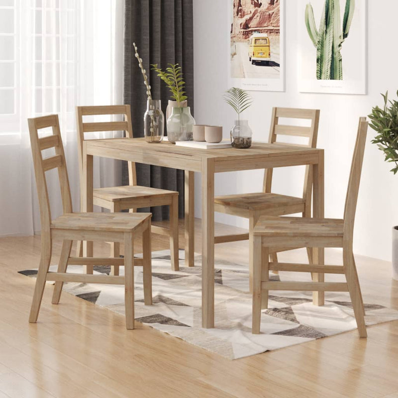 vidaXL 7 Piece Dining Set Solid Wood Acacia