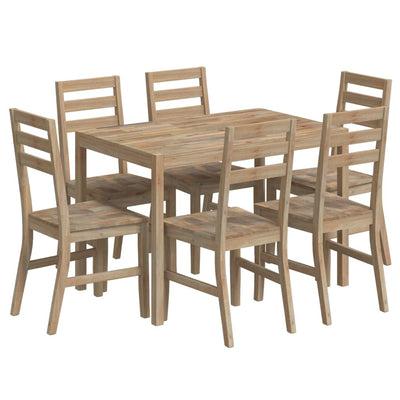 vidaXL 7 Piece Dining Set Solid Wood Acacia