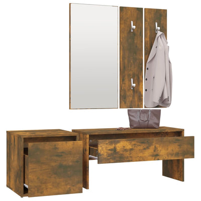 vidaXL Hallway Furniture Set Grey Sonoma Engineered Wood