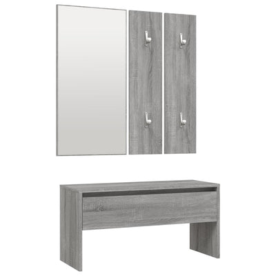 vidaXL Hallway Furniture Set Grey Sonoma Engineered Wood