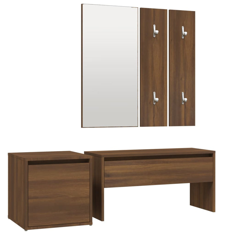 vidaXL Hallway Furniture Set Grey Sonoma Engineered Wood
