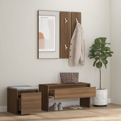 vidaXL Hallway Furniture Set Grey Sonoma Engineered Wood
