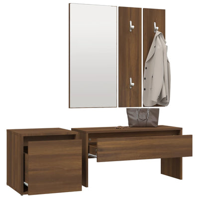 vidaXL Hallway Furniture Set Grey Sonoma Engineered Wood