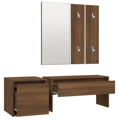 vidaXL Hallway Furniture Set Grey Sonoma Engineered Wood