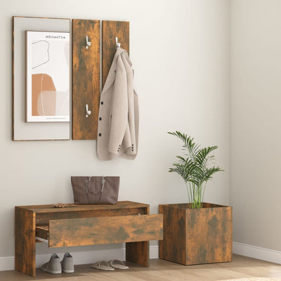 vidaXL Hallway Furniture Set Grey Sonoma Engineered Wood