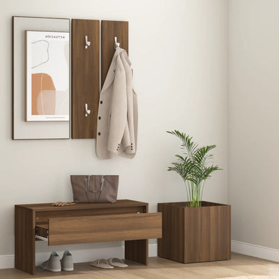 vidaXL Hallway Furniture Set Grey Sonoma Engineered Wood