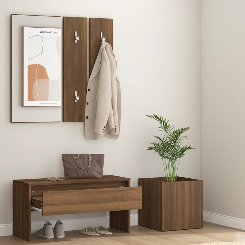vidaXL Hallway Furniture Set Grey Sonoma Engineered Wood