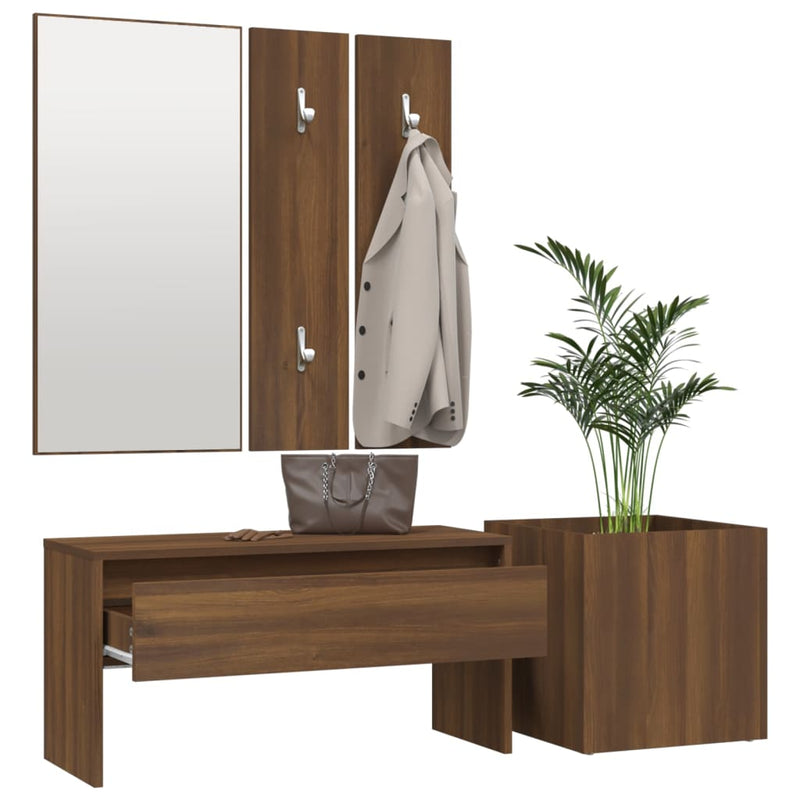 vidaXL Hallway Furniture Set Grey Sonoma Engineered Wood