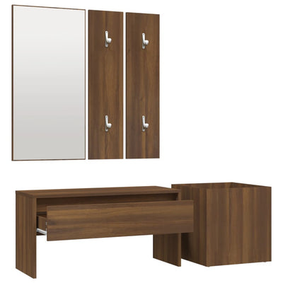 vidaXL Hallway Furniture Set Grey Sonoma Engineered Wood