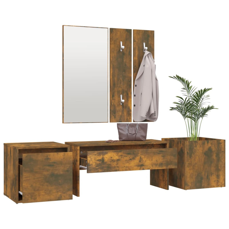 vidaXL Hallway Furniture Set Grey Sonoma Engineered Wood