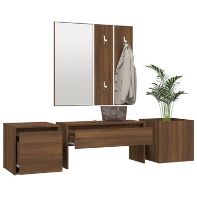 vidaXL Hallway Furniture Set Grey Sonoma Engineered Wood