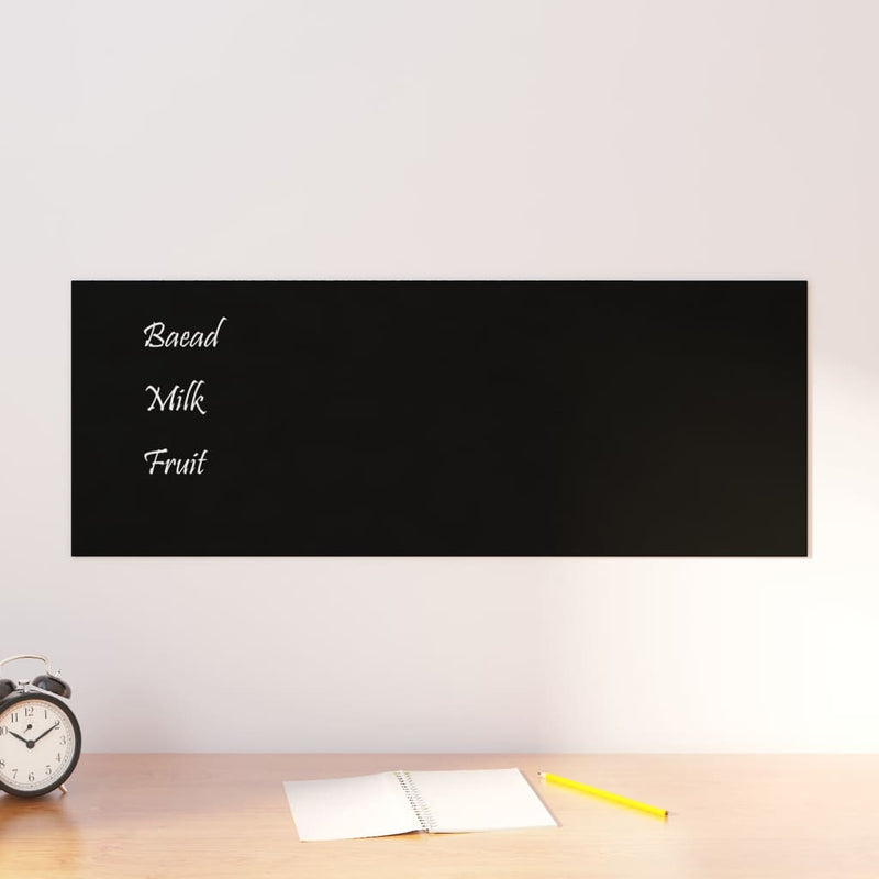 vidaXL Wall-mounted Magnetic Board Black 40x30 cm Tempered Glass
