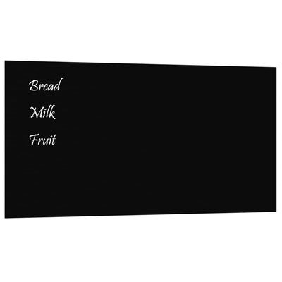 vidaXL Wall-mounted Magnetic Board Black 40x30 cm Tempered Glass
