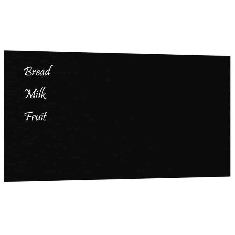 vidaXL Wall-mounted Magnetic Board Black 40x30 cm Tempered Glass