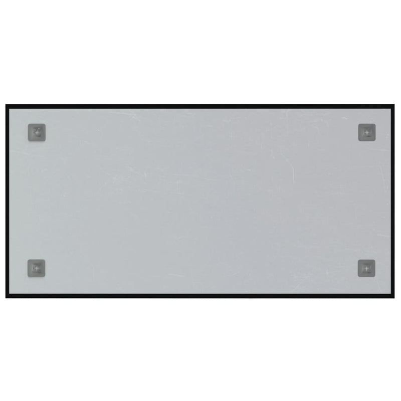 vidaXL Wall-mounted Magnetic Board Black 40x30 cm Tempered Glass